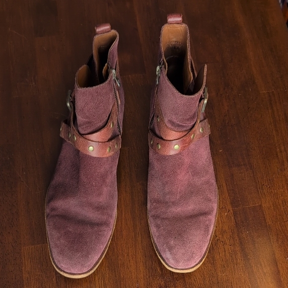Kork-Ease Shoes - Kork-Ease Burgundy Suede Booties, Size 11